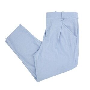 Banana Republic‎ Womens Light Blue Wool Blend Pleated Front Pants Size 14 NWT